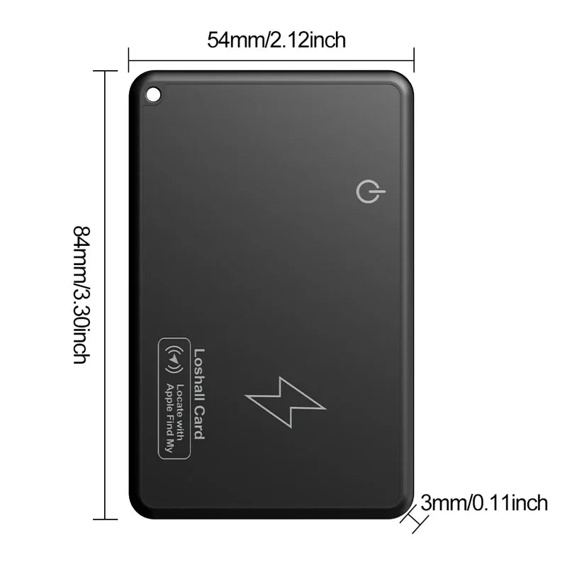 Ultra-Slim Wireless Wallet Tracker Card - GPS Locator Compatible with Apple Find My App for Effortless Item Tracking