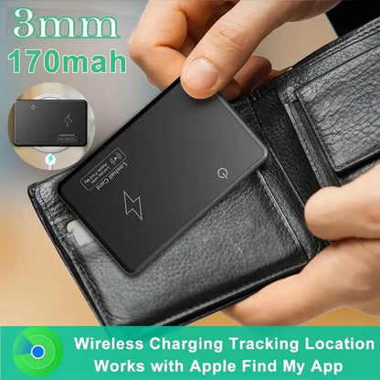 Ultra-Slim Wireless Wallet Tracker Card - GPS Locator Compatible with Apple Find My App for Effortless Item Tracking
