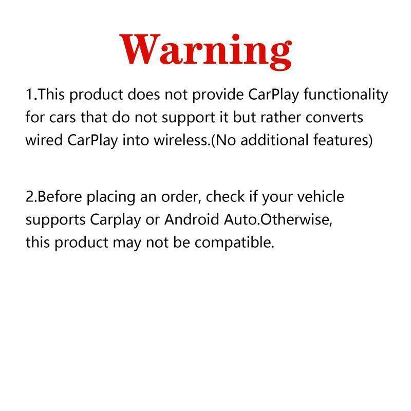 【Yurnlv】 New 2026 Carplay Wireless Carplay Adapter for Iphone/Android, Orange,Fast Connection, No Delay, Hands-Free Calls, Wireless Adapter, Electronic Charger, Carplay Adapter